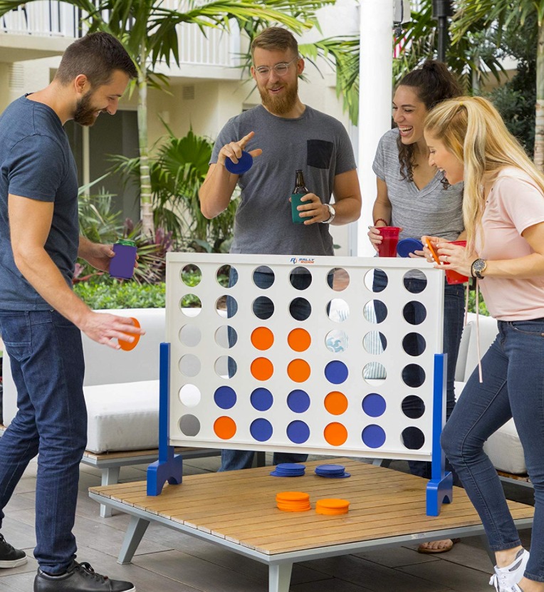 Giant Wood 4 in a Row Game with Carry Bag