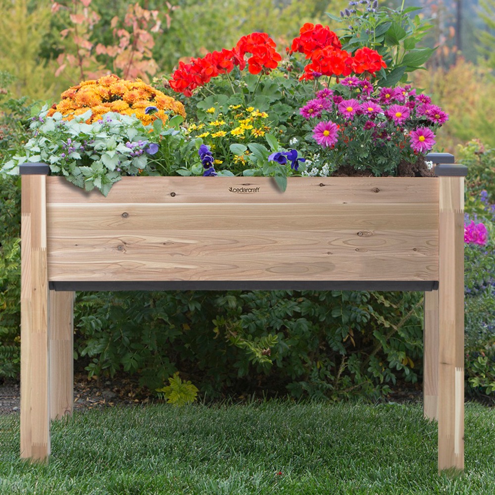 Self-Watering Elevated Cedar Planter