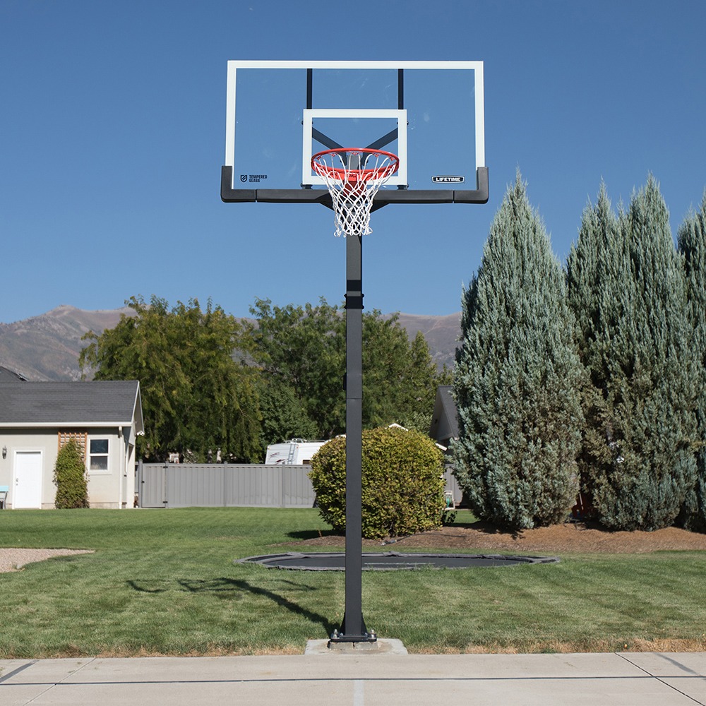 Adjustable Bolt Down, Crank Adjust Basketball Hoop