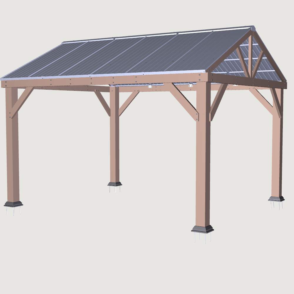 10'x12' Hard-Top Cedar Gazebo