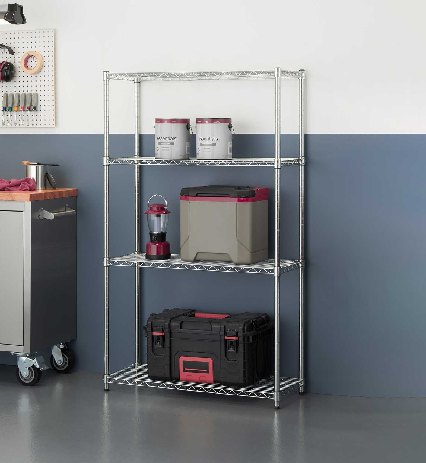 EcoStorage 4-Tier NSF Wire Shelving Rack