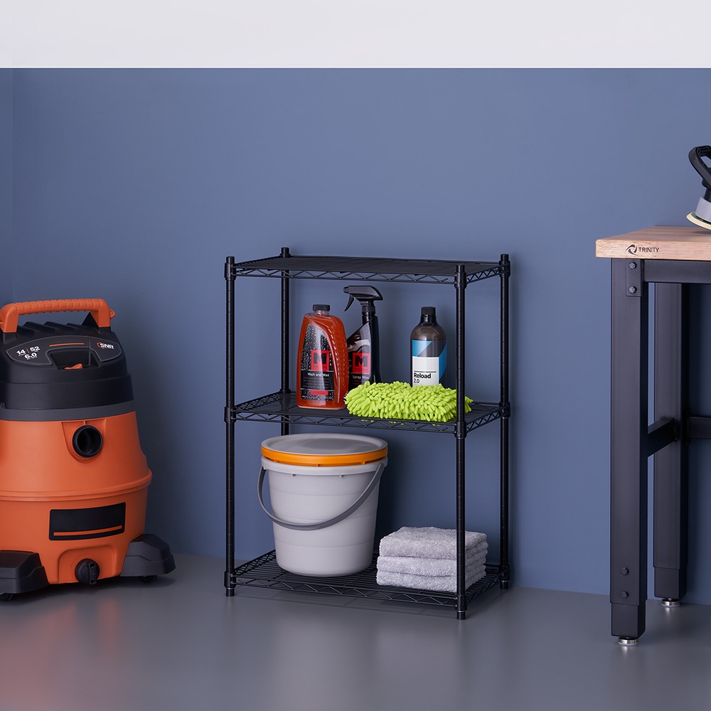 TRINITY 3-Tier NSF 23.2''x13.4''x30'' Outdoor Storage Rack