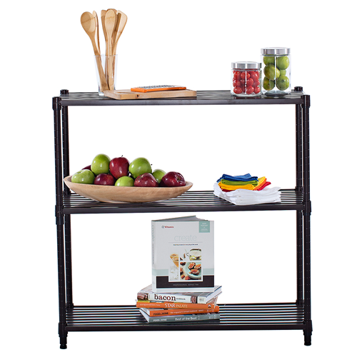 TRINITY 3-Tier Slat Shelving Rack - Dark Bronze