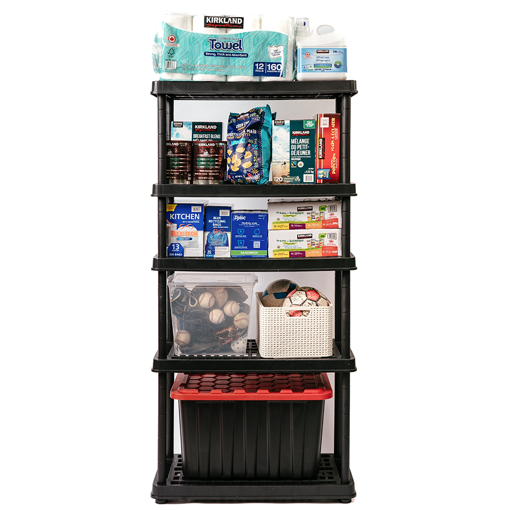 5-Shelf Adjustable Resin Shelving (36x18, 36x24)