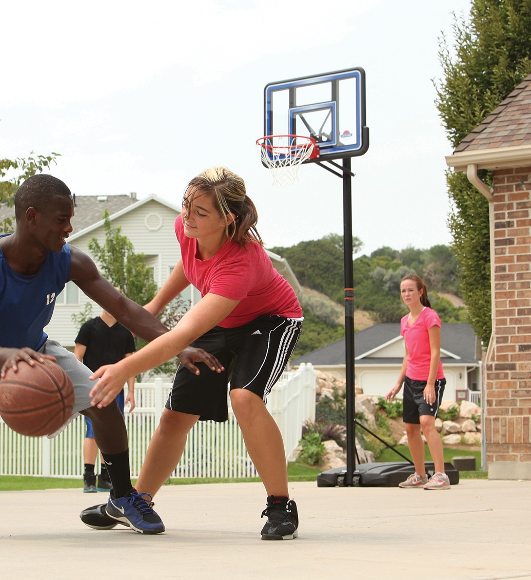 Adjustable Courtside Portable, Quick Adjust II Basketball Hoop