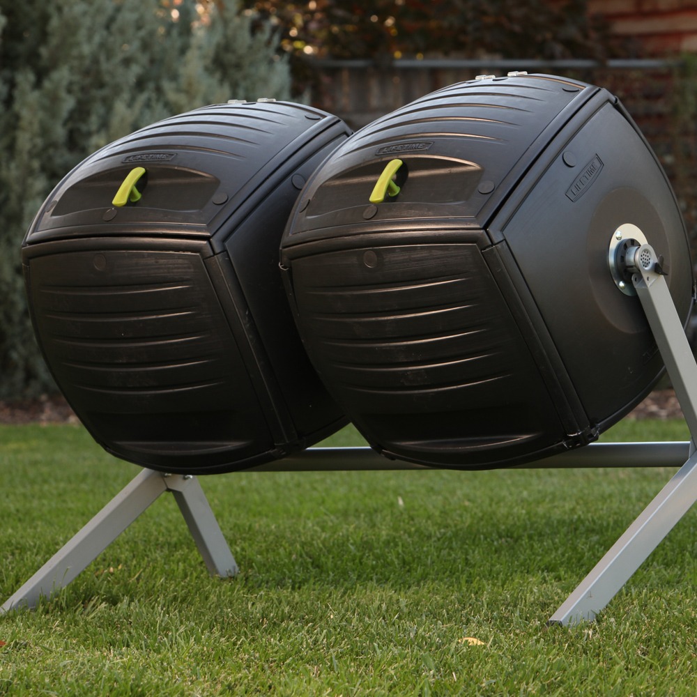 Double Bin Rotating Composter - 100 Gallon