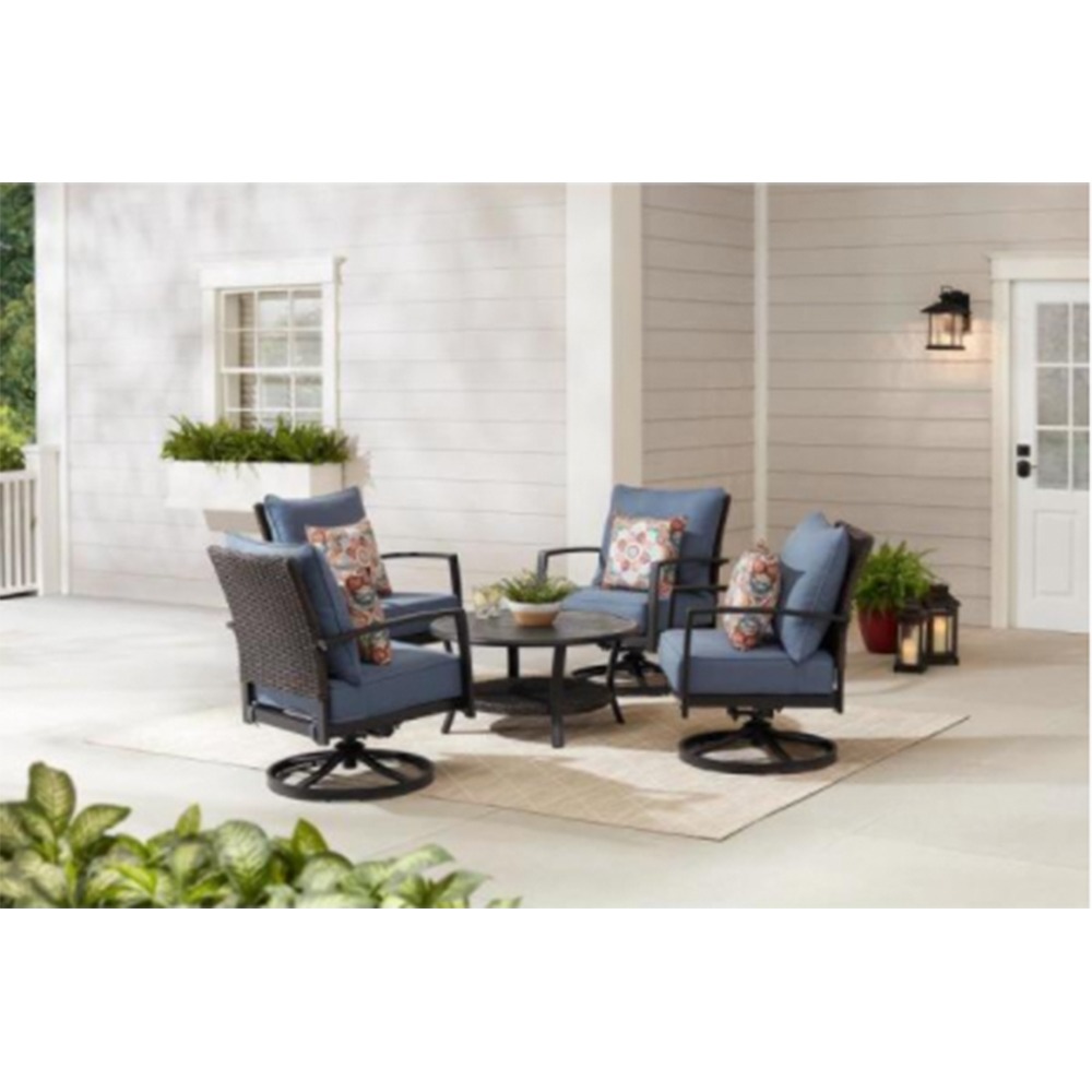 Whitfield 5-Piece Wicker Patio Motion Conversation Set