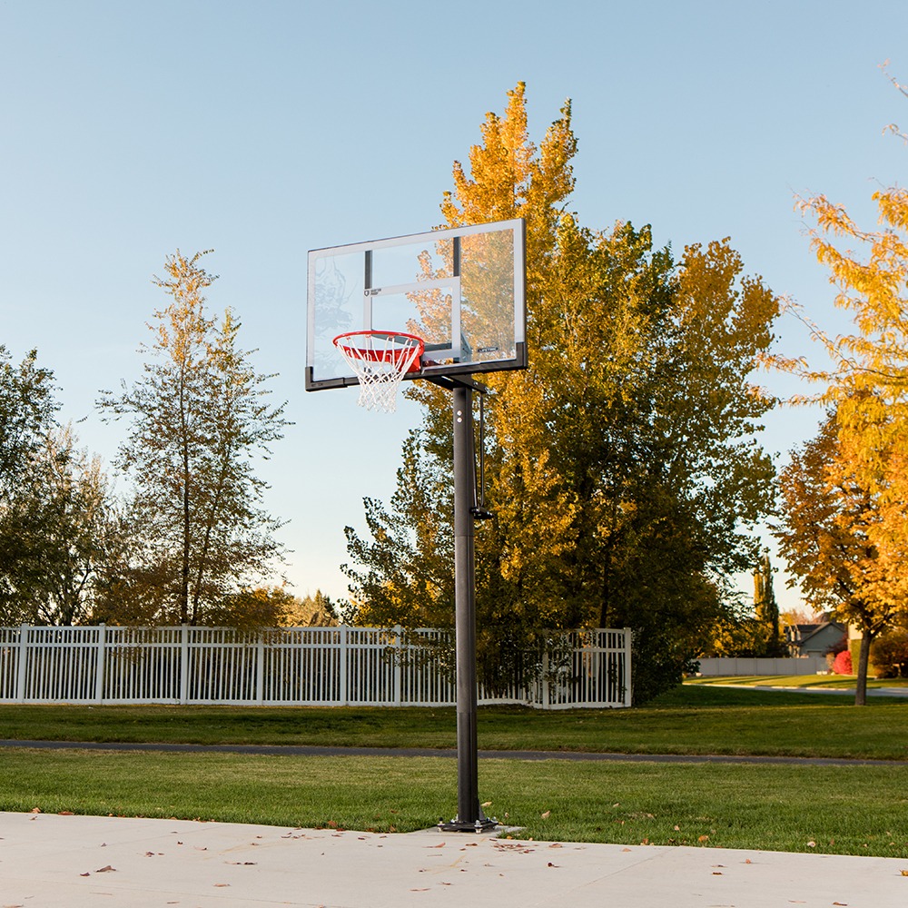 Adjustable In Ground, Power Lift Basketball Hoop