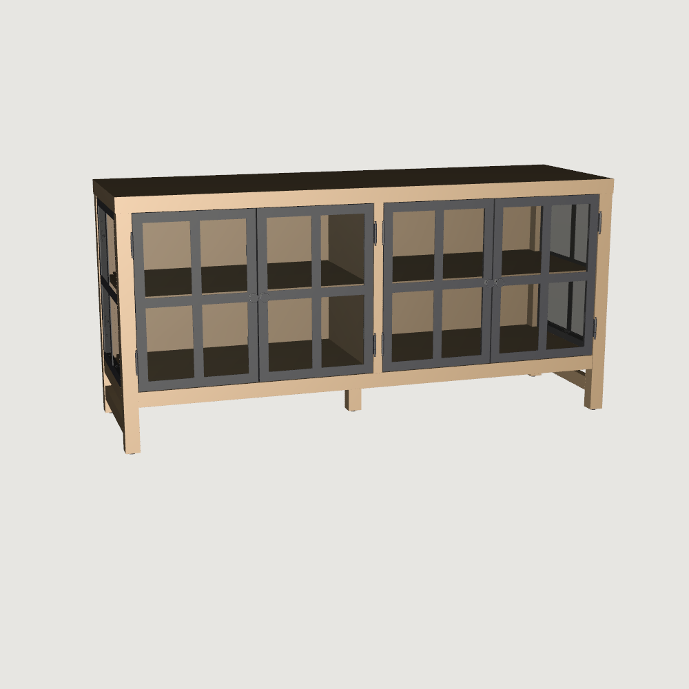 Bountiful Wood & Glass Media Stand