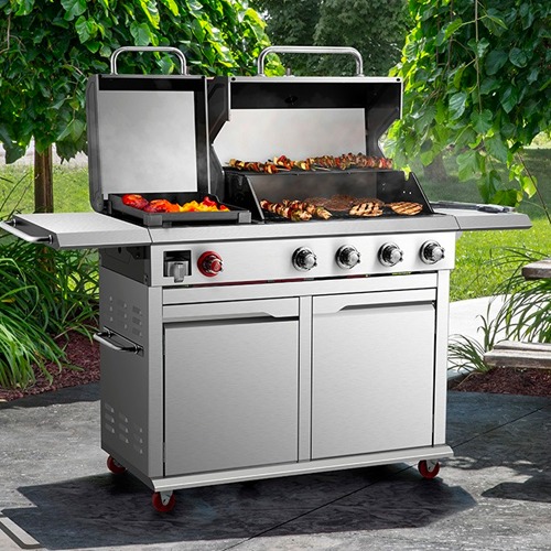 4-Burner Natural Gas Grill with Griddle