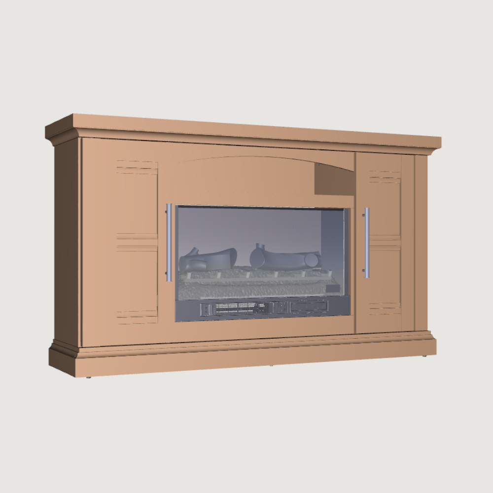 62 In. Electric Fireplace