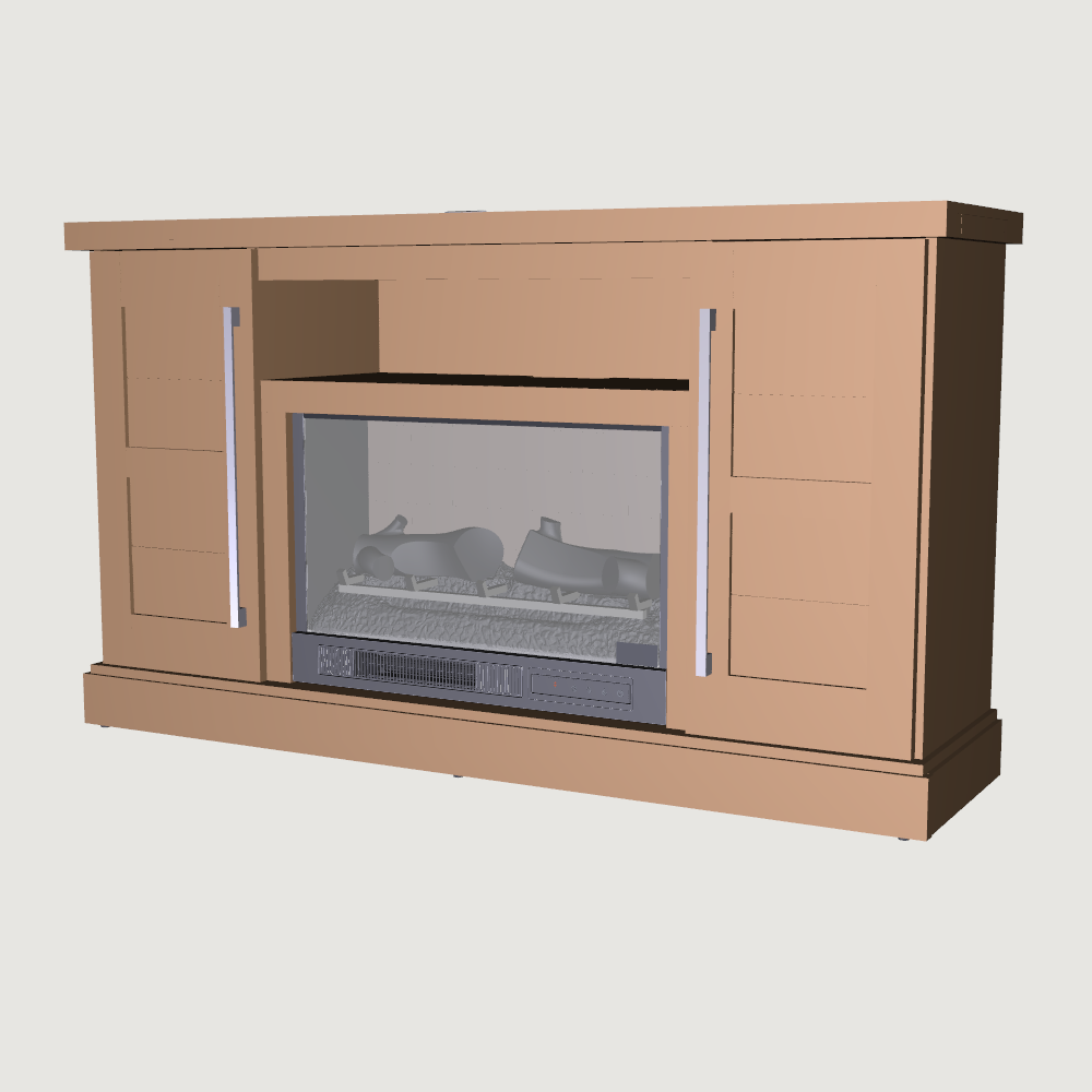 58 in. Electric Fireplace