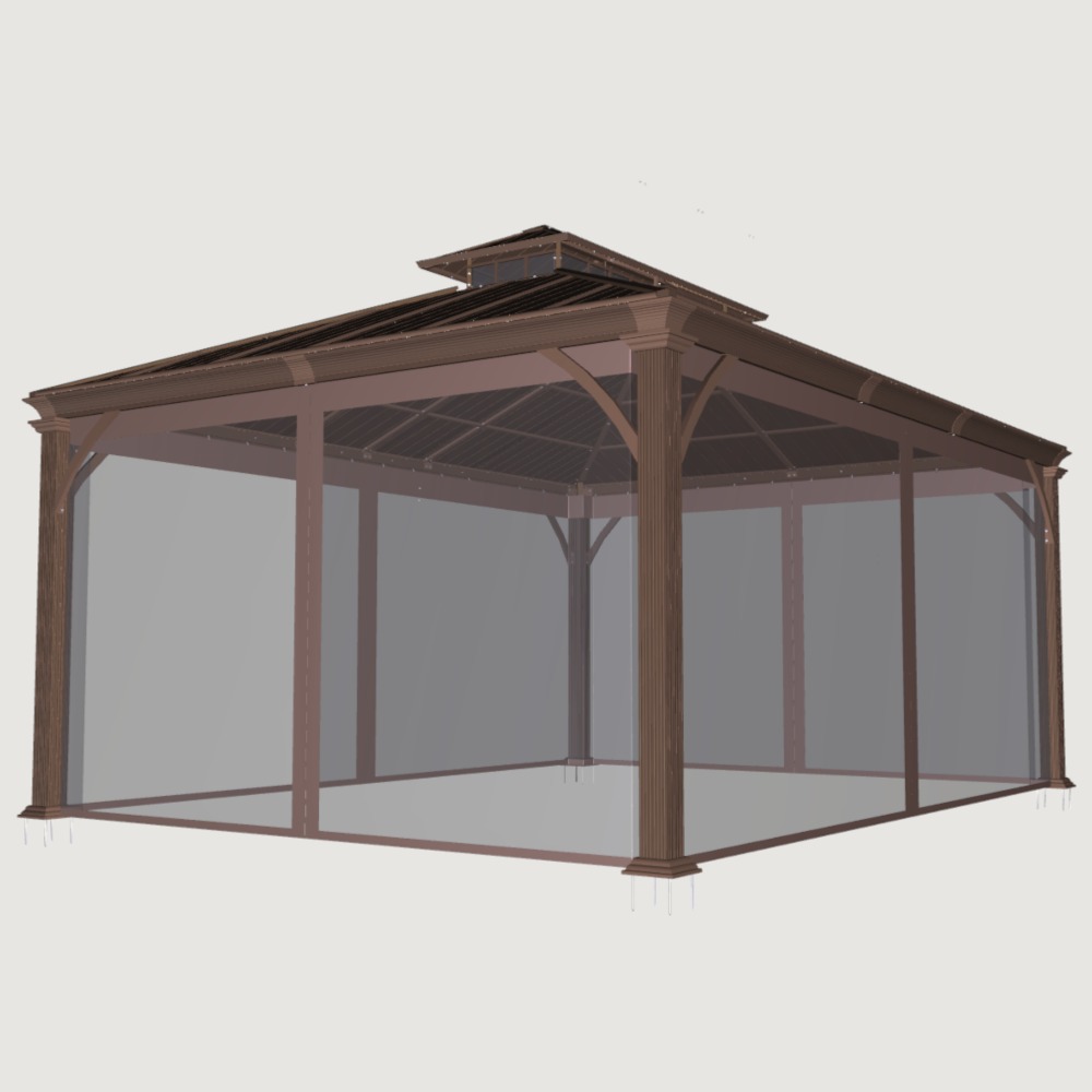 12'x16' Salemo Hardtop Gazebo
