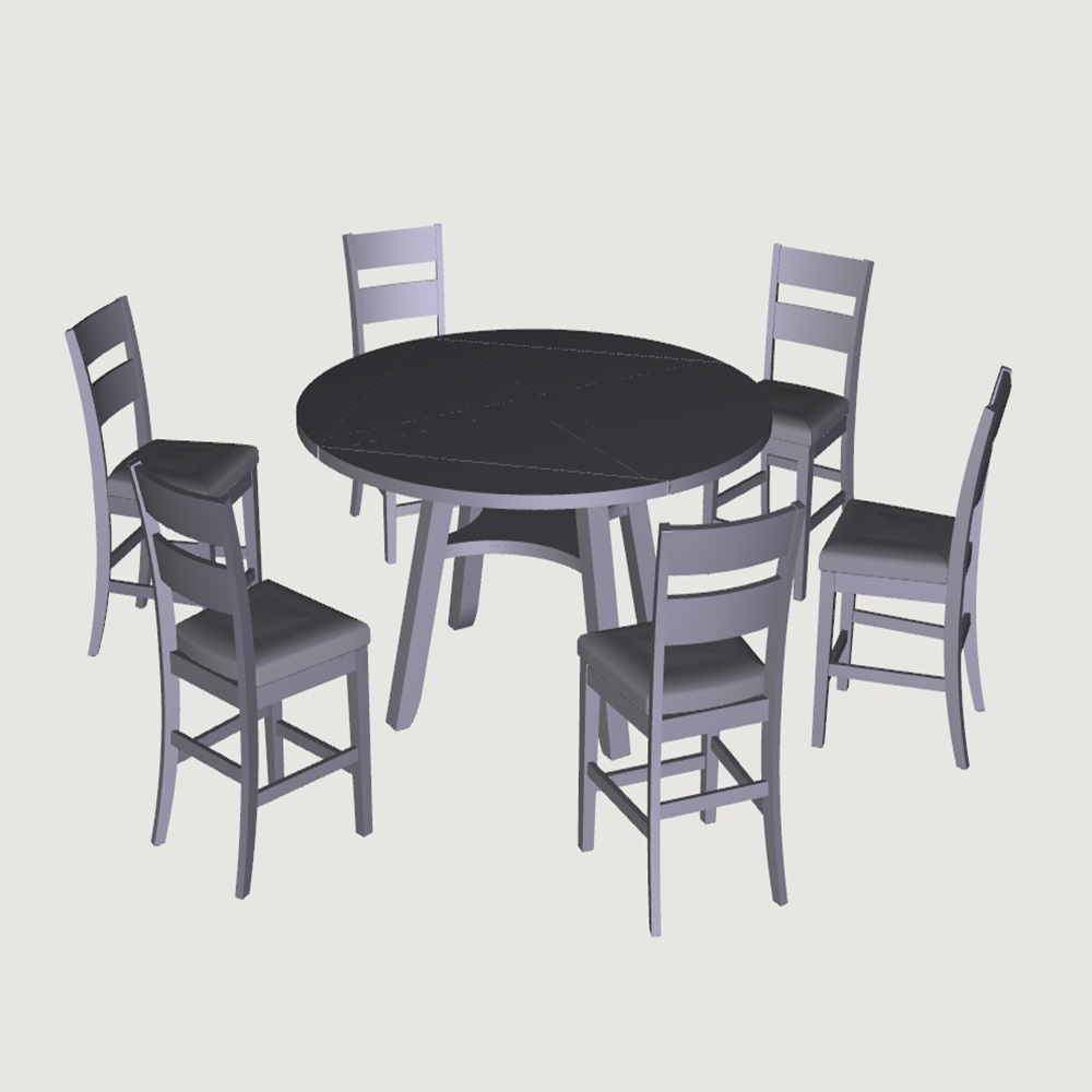 Easton 7-piece Square - Round Dining Set