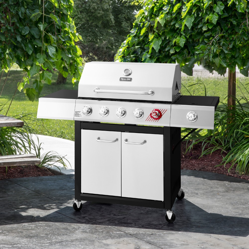5-Burner LP Gas Grill with Side Burner and SearPLUS Burner
