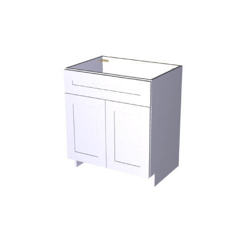 Frameless White Shaker Vanity