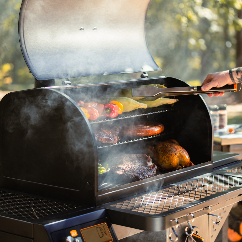 Tahoma 900 and 1200A DLX Auto Feed Smoker and Grill