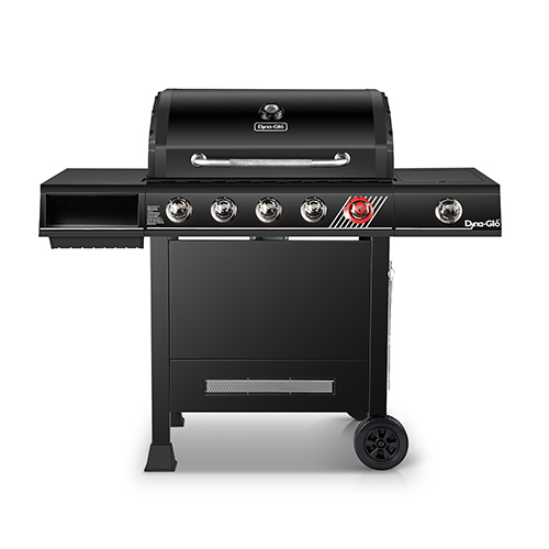 5-Burner LP Gas Grill in Matte Black with SearPLUS Burner and Side Burner