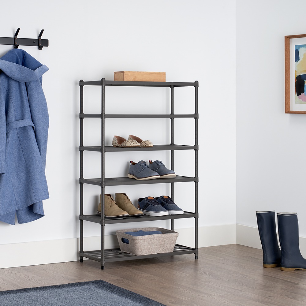 TRINITY 6-Tier Metal Slat Shoe Rack