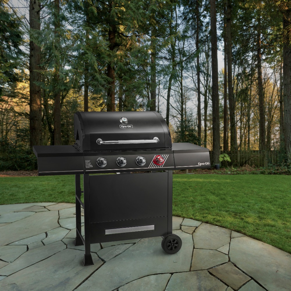 4-Burner LP Gas Grill in Matte Black with SearPLUS Burner