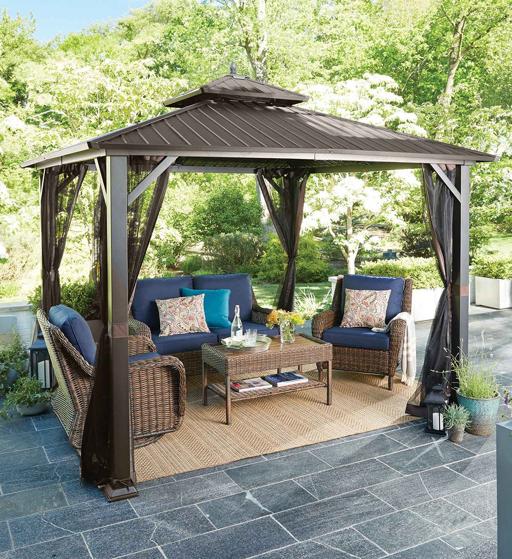 Holden 10x10 Hard Top Galvanized Steel Gazebo