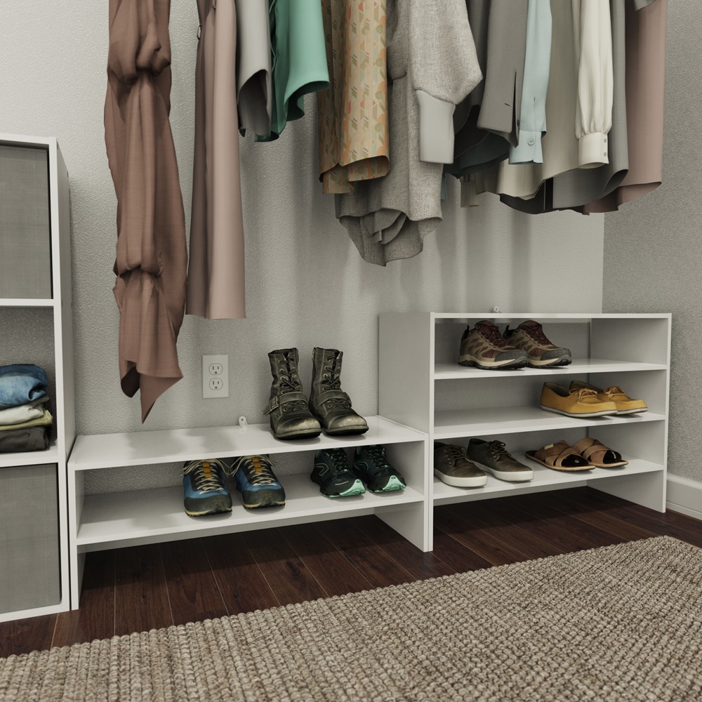 31-in Stackable Wood Laminate Cube Organizer