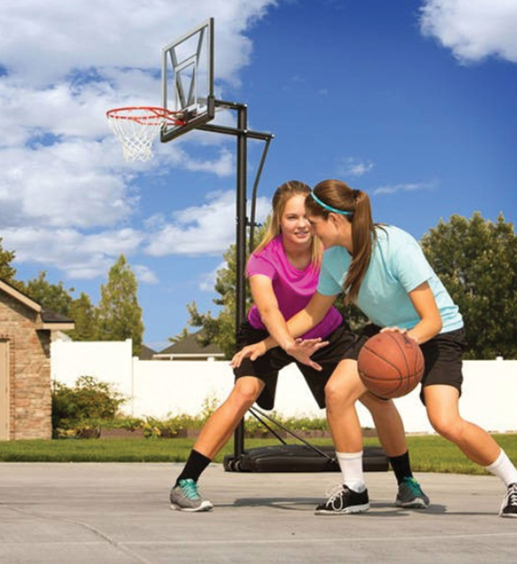 Adjustable Courtside Portable, Strong Arm, Slam-It Basketball Hoop