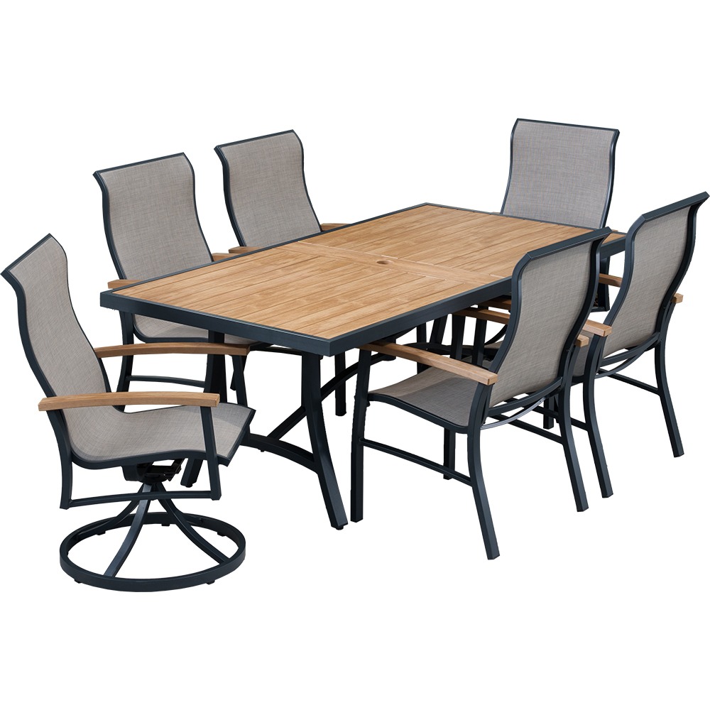 SunVilla Wills 7pc Sling Dining Set