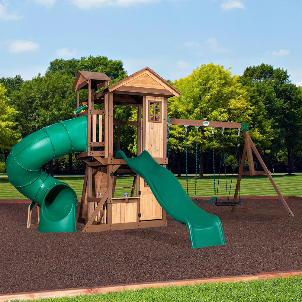 Tacoma Falls Wooden Swing Set