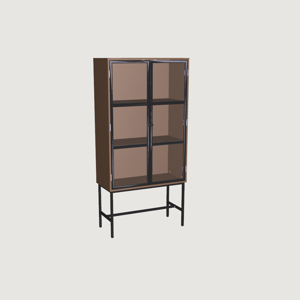 Glass Door Library Cabinet