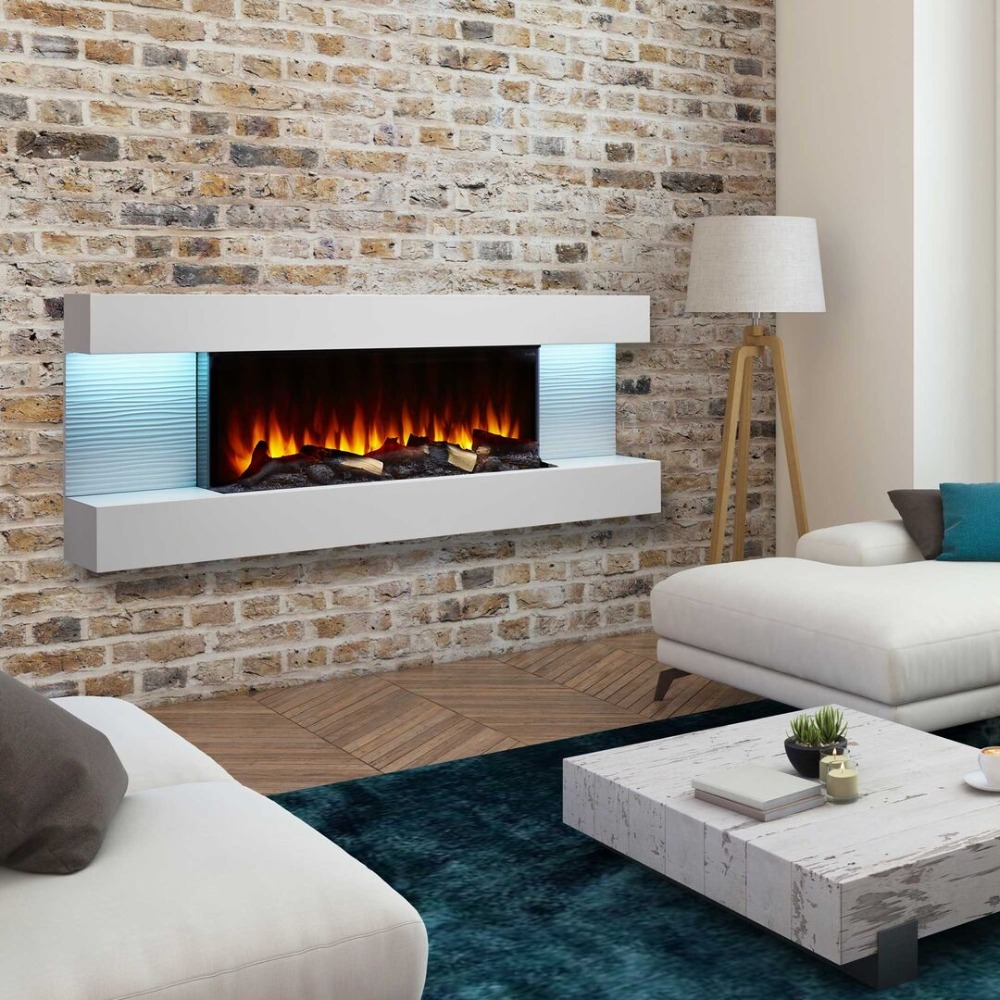 Format Floating Mantel Wall Mount Electric Fireplace