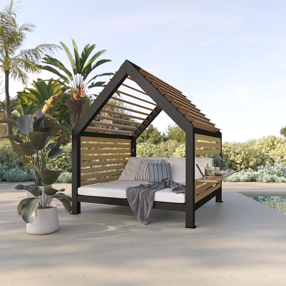 10' Round Solar LED Market Umbrella