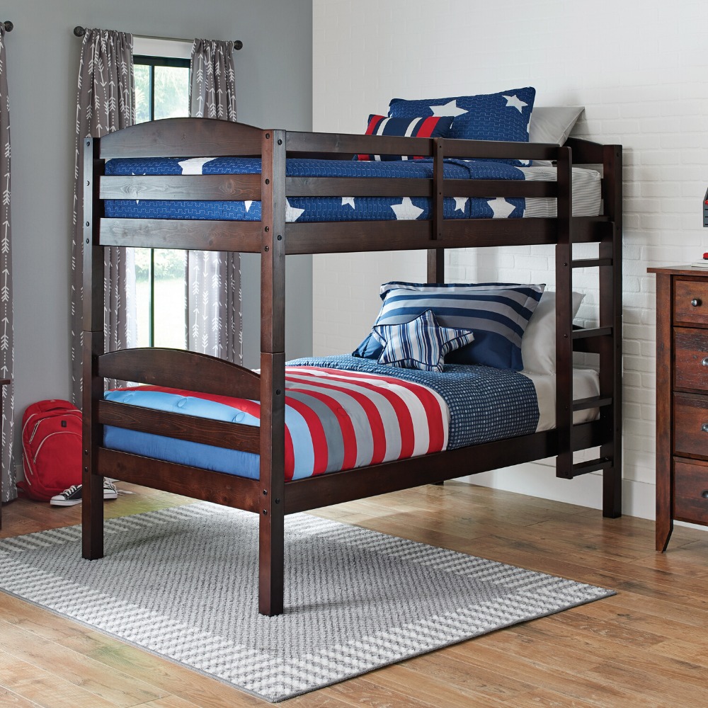 Twin Over Twin Wood Bunk Bed