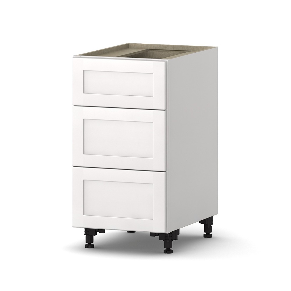 Shaker Three Drawer Base Cabinet