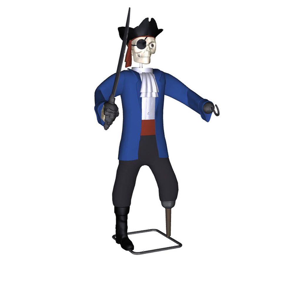 5 Foot Animated Pirate