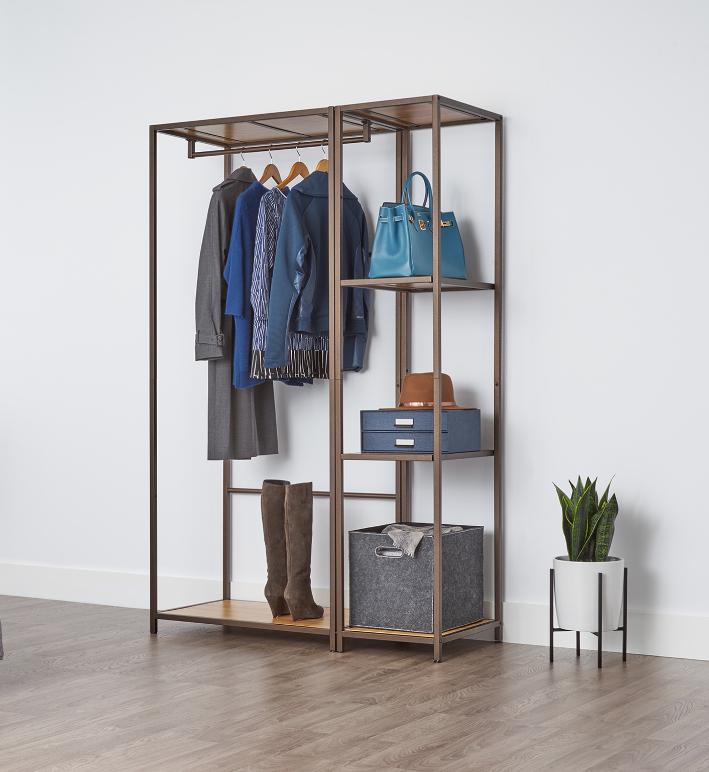 Wood + Metal Modular Closet Set