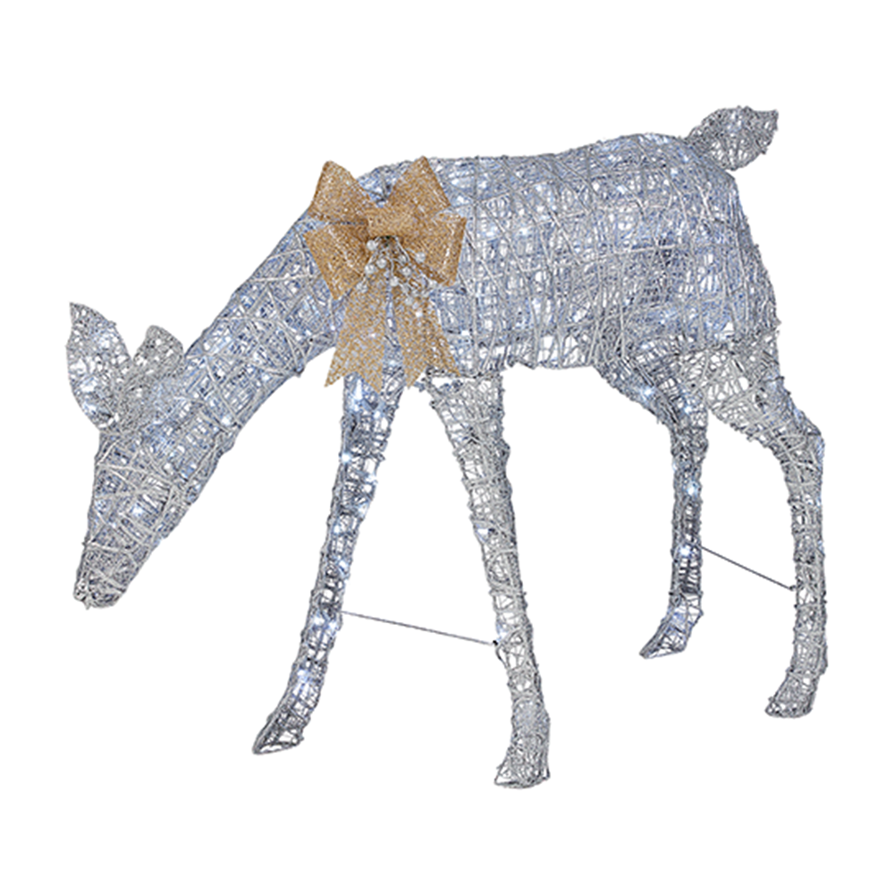 35 in Cool White LED Silver Doe