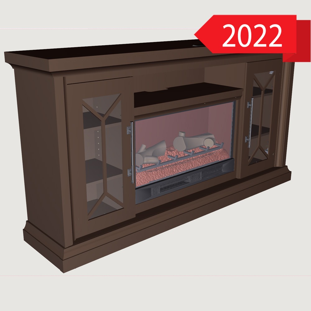 2022/2023 Madison 68in Media Console Infrared Electric Fireplace