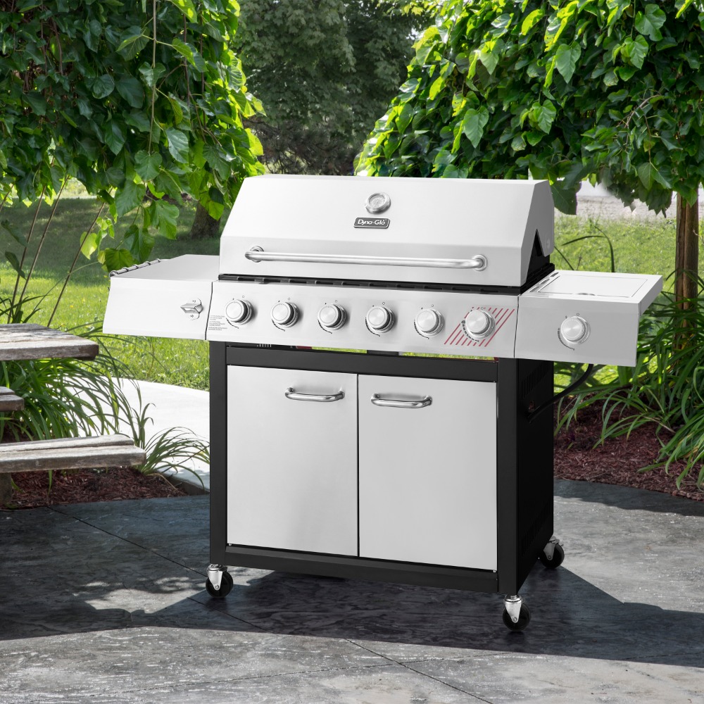 6-Burner LP Gas Grill with Side Burner and SearPLUS Burner
