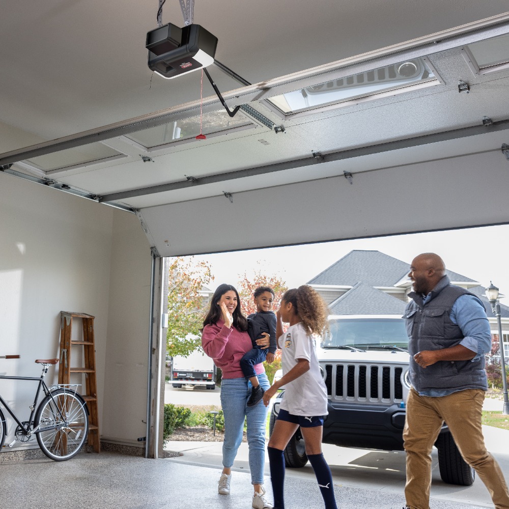 Integrated LED Belt Drive Garage Door Opener.