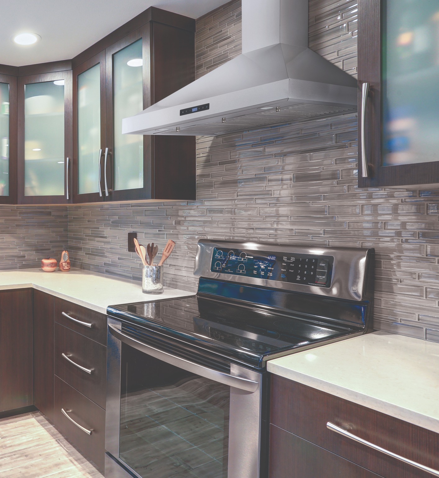 36 in. W Convertible Wall Mount Range Hood with 2 Charcoal Filters in Stainless Steel