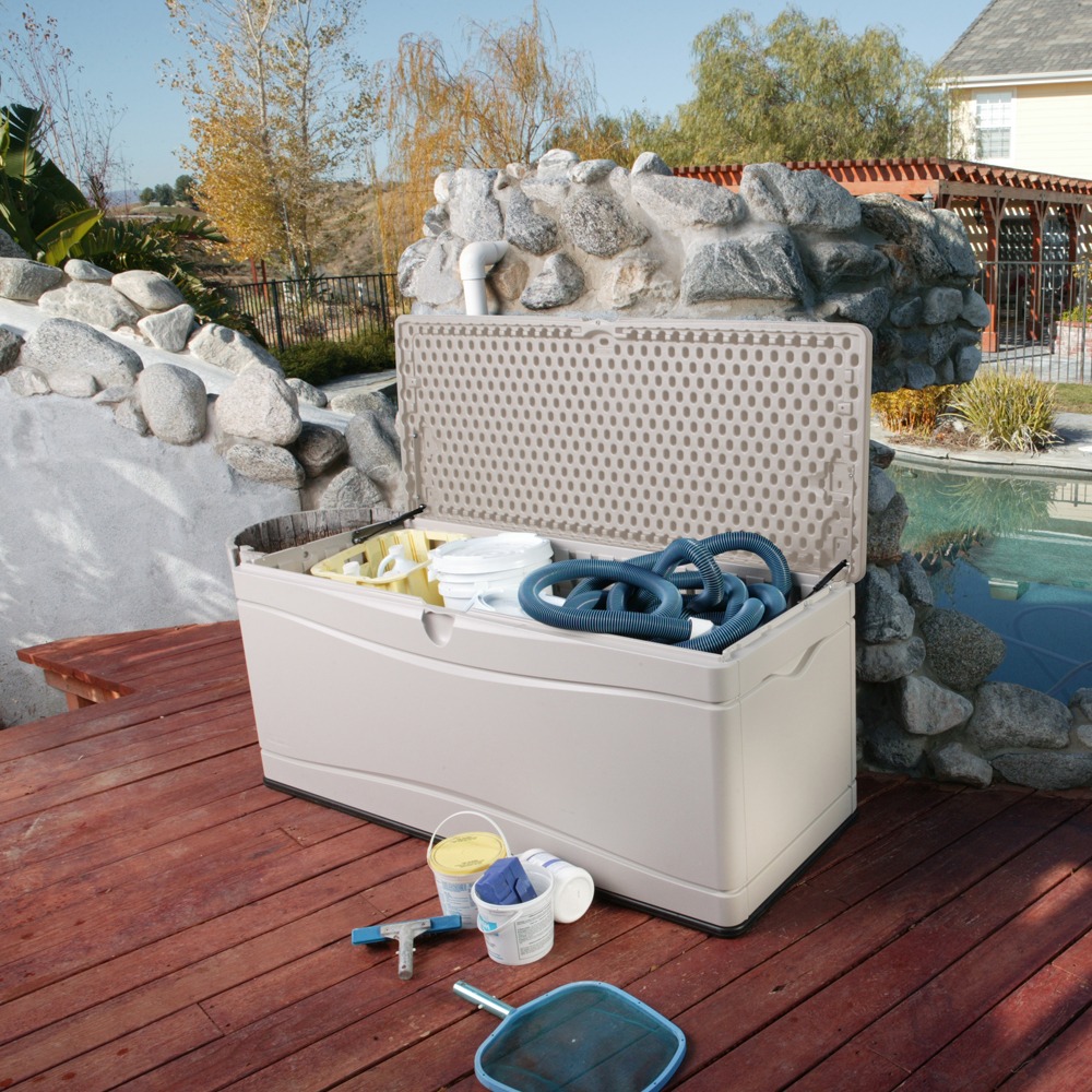 Storage Box, 130 Gallon, Desert Sand Box, Desert Sand Lid