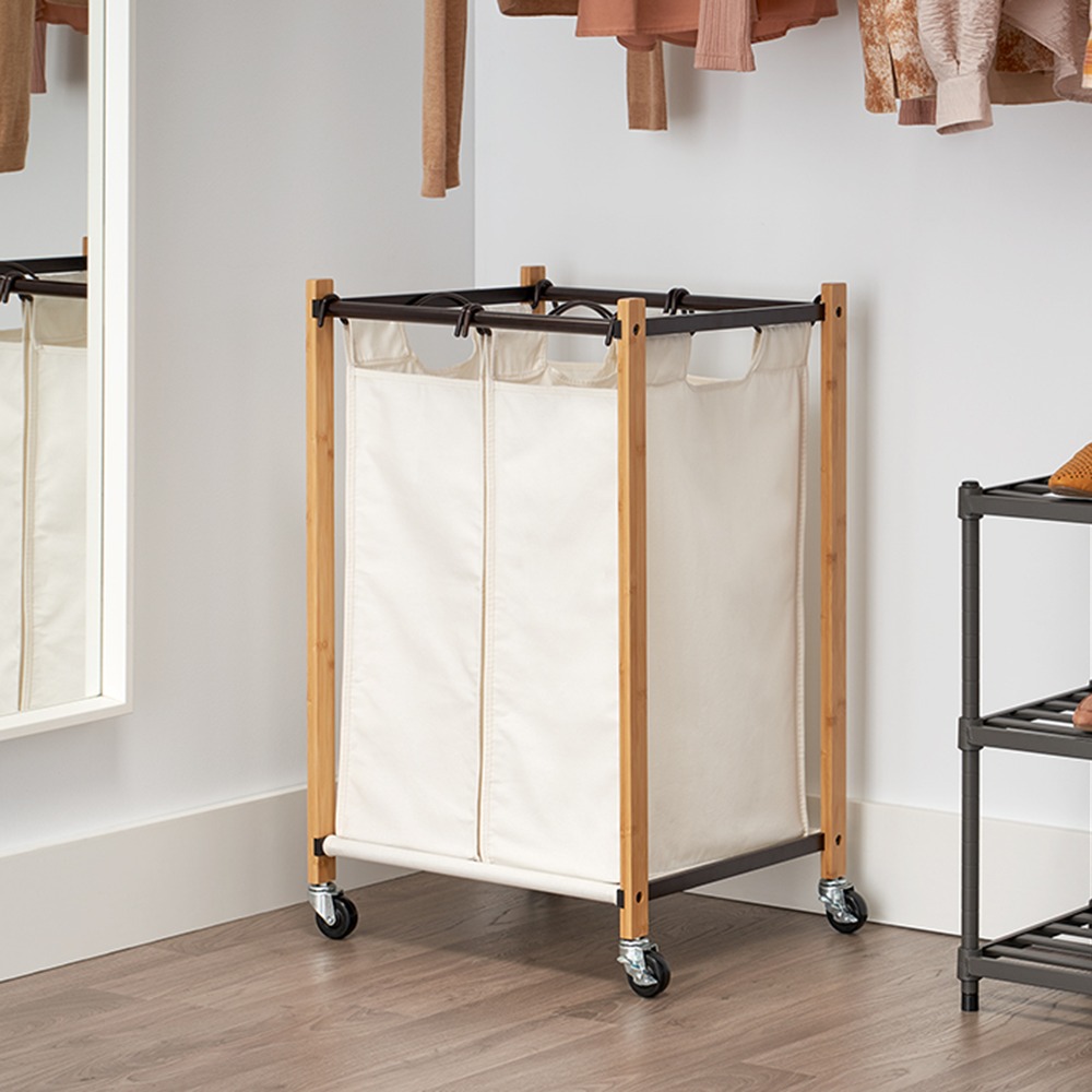 TRINITY BASICS 2-Bag Laundry Cart
