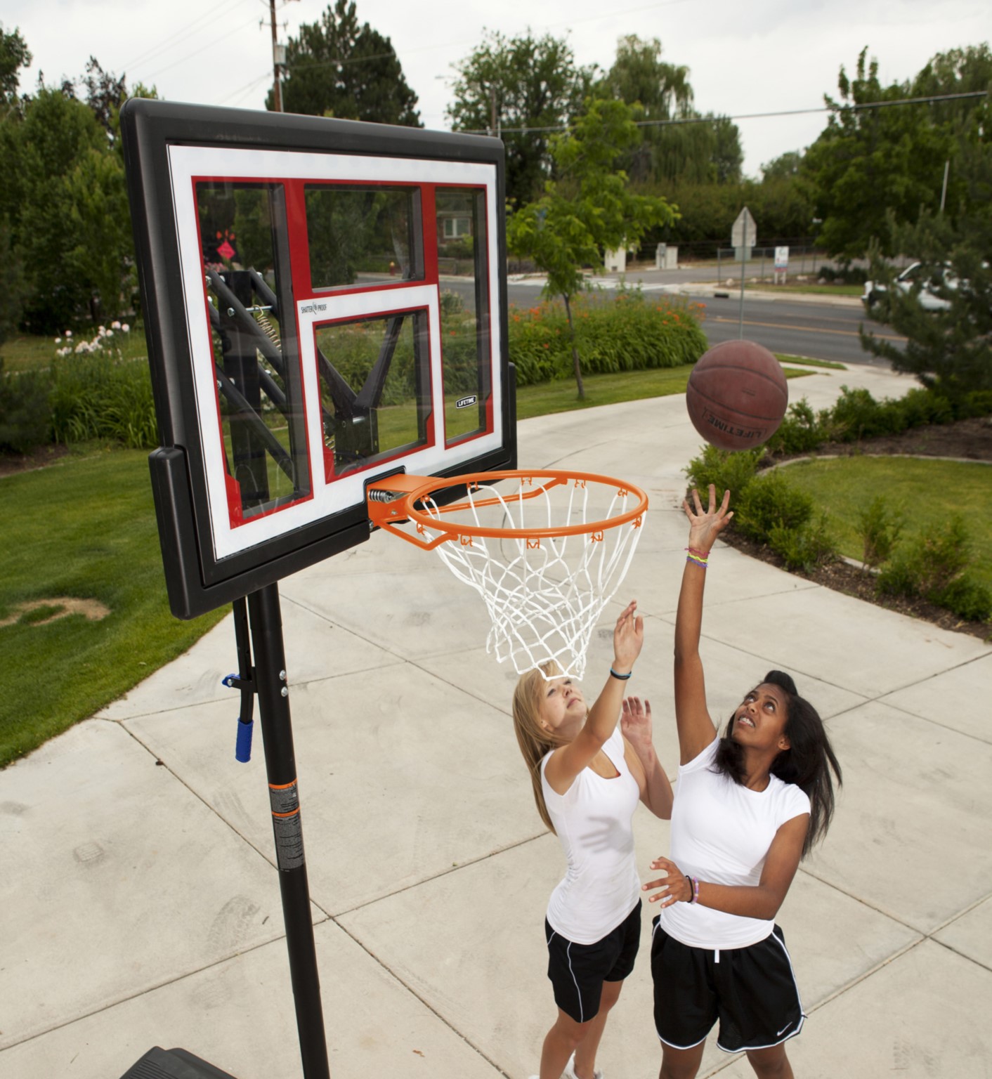 Adjustable Courtside Portable, Strong Arm, Slam-It Basketball Hoop