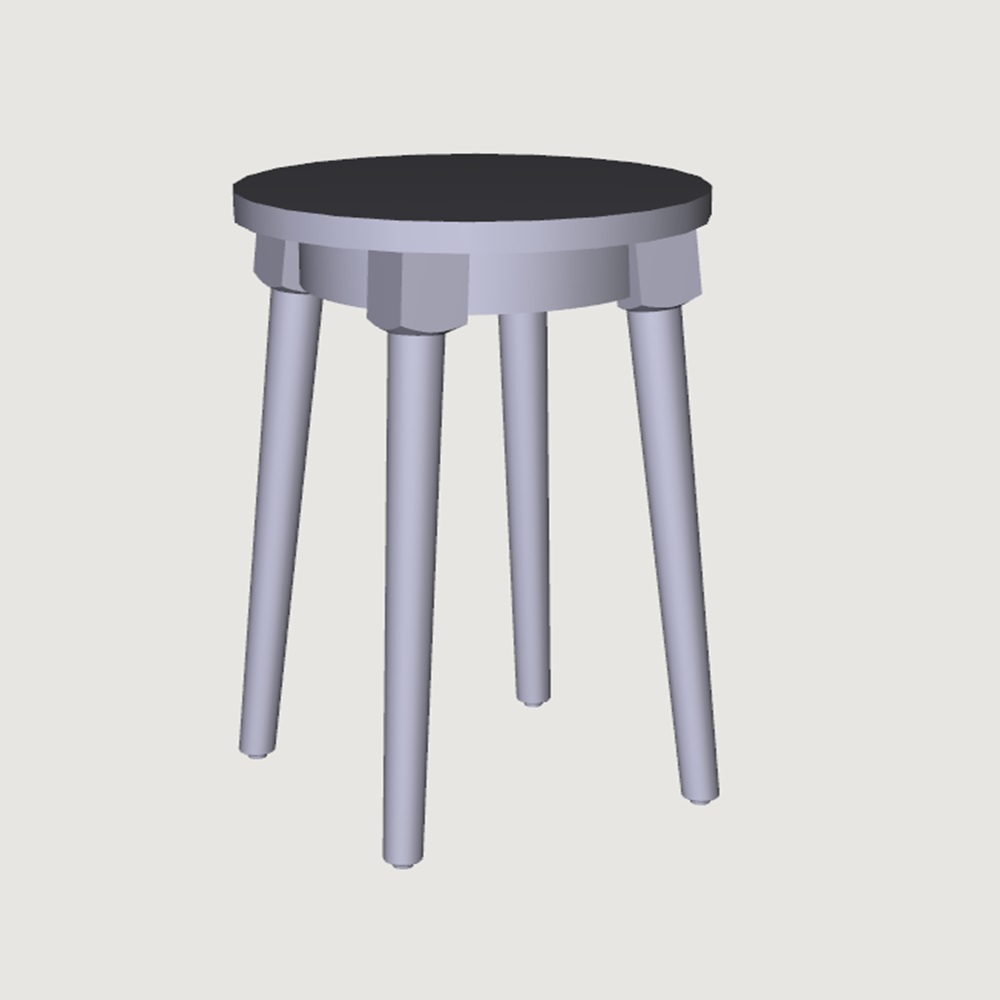 Round Bathroom Stool