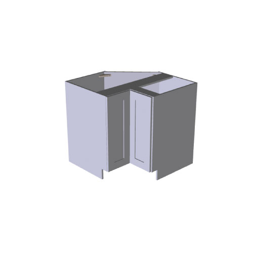 Frameless White Shaker Lazy Susan Cabinet