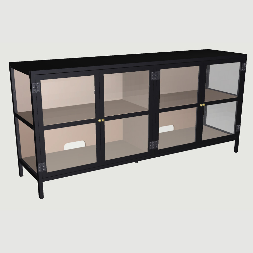 Crystal Cove Glass Media Stand 60