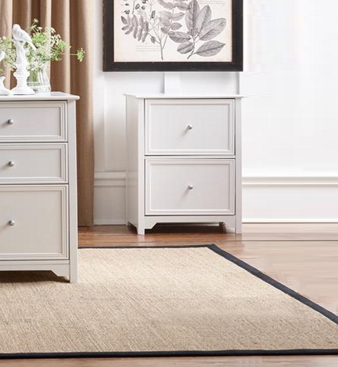 Oxford Collection Two Drawer Letter Size File Cabinet