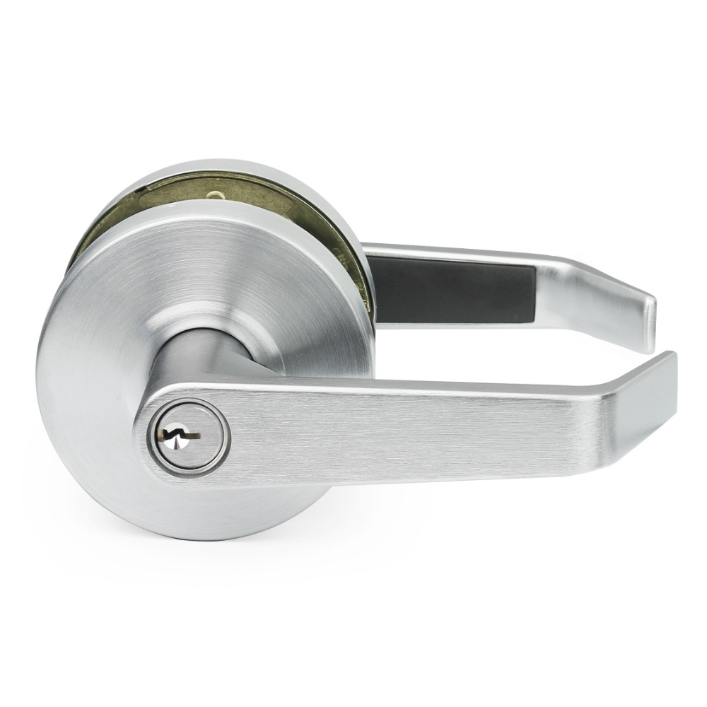 Heavy Duty Door Lever Lockset - Duty Grade 2 Brushed Chrome