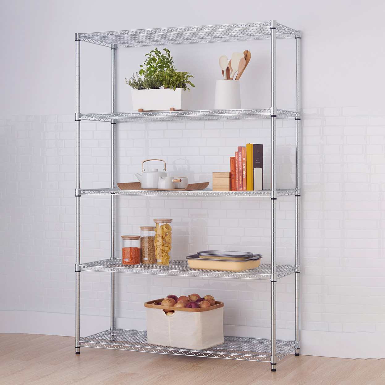 EcoStorage 5-Tier NSF  48x18x72 Wire Shelving Rack